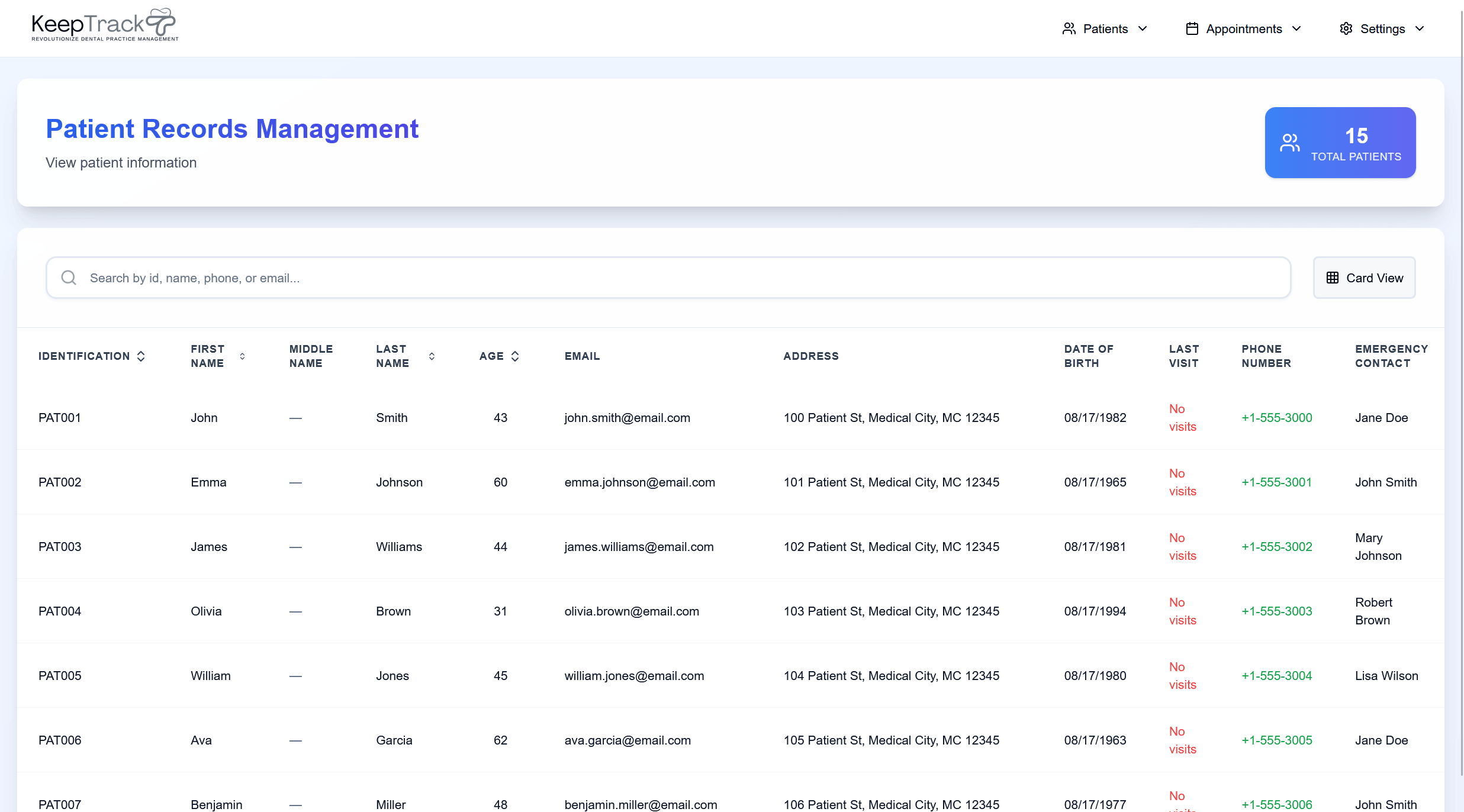 Secretary Dashboard